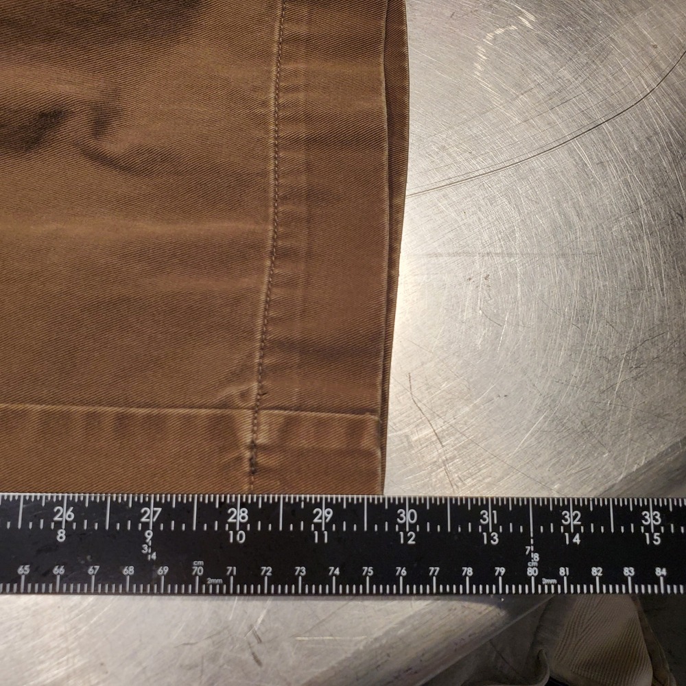 Polo Ralph Lauren Classic Chino Brown Cotton Twill Pants Mens 40x30 Flat Front - Picture 7 of 12